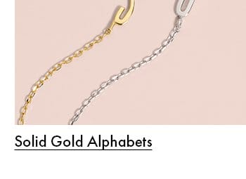 White gold alphabets