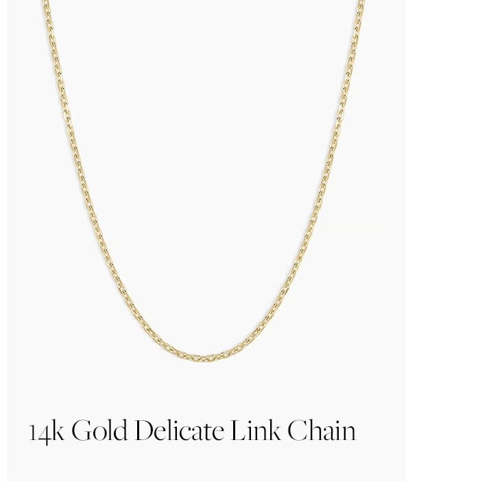14k gold delicate link chain