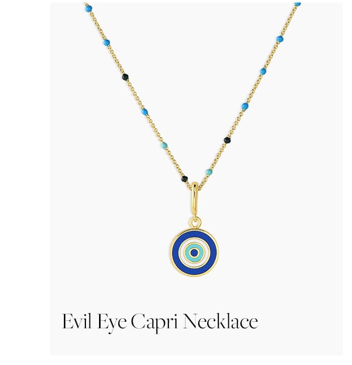 Evil eye capri necklace