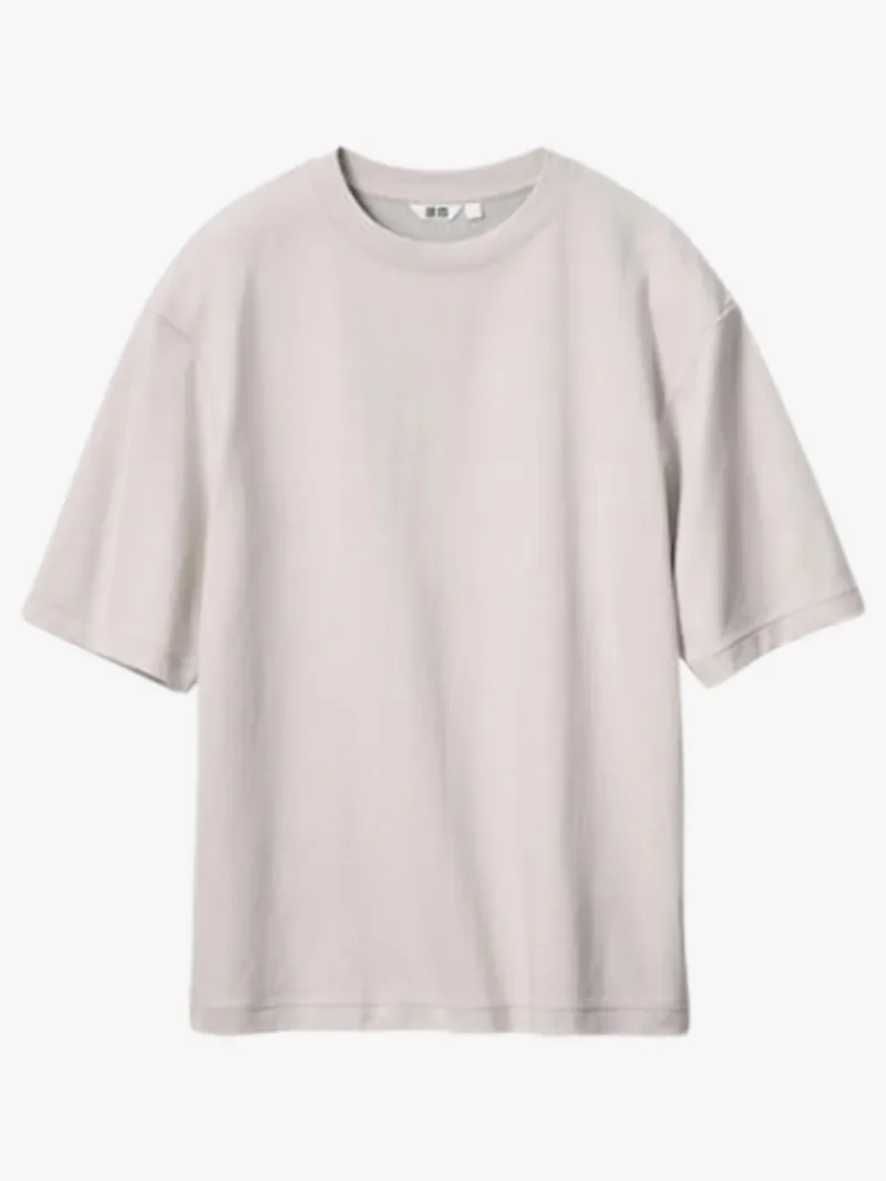 Uniqlo U AIRism Cotton Oversized Half-Sleeve T-Shirt