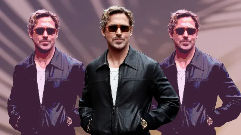 Image may contain: Ryan Gosling, Clothing, Coat, Jacket, Accessories, Sunglasses, Blazer, Adult, Person, Glasses, and Jewelry