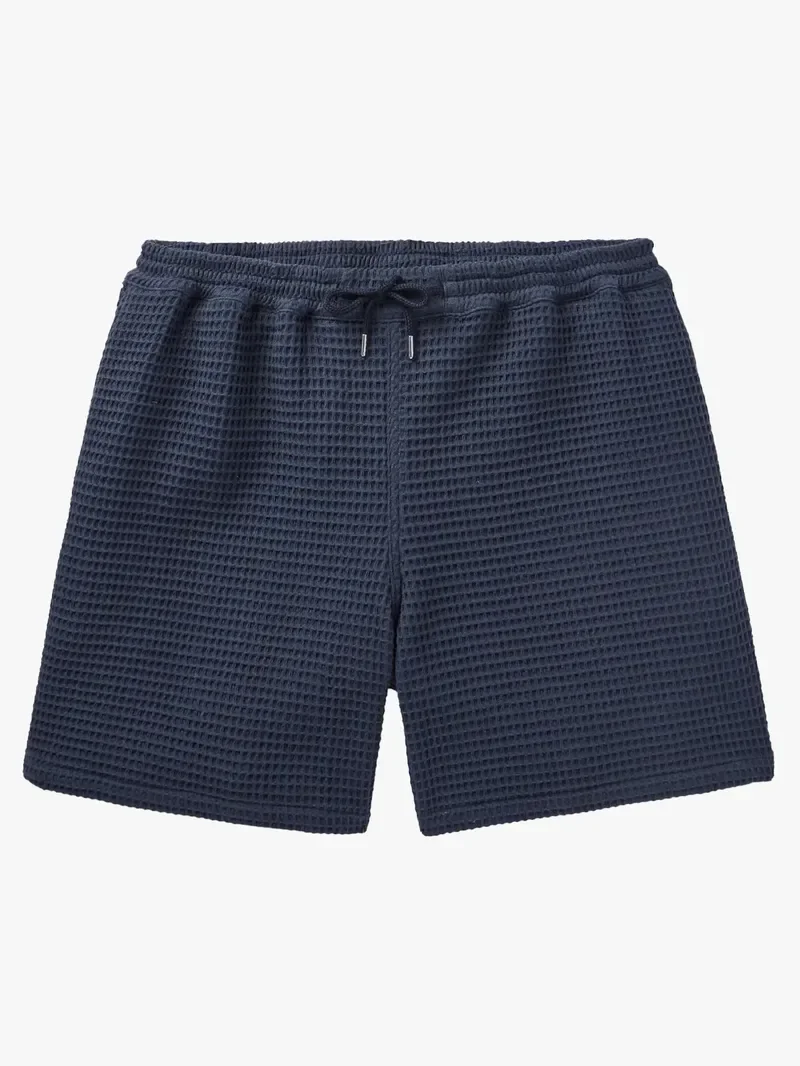 A Kind of Guise Volta Straight Leg Waffle-Knit Cotton Drawstring Shorts