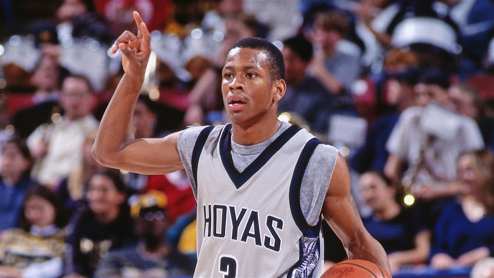 March Madness legend Allen Iverson playing for the Georgetown Hoyas