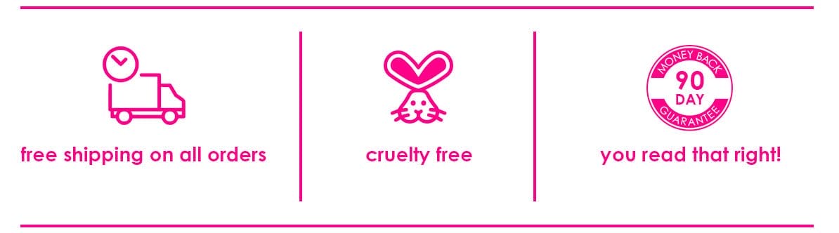free shipping on all orders | cruelty free | you read that right