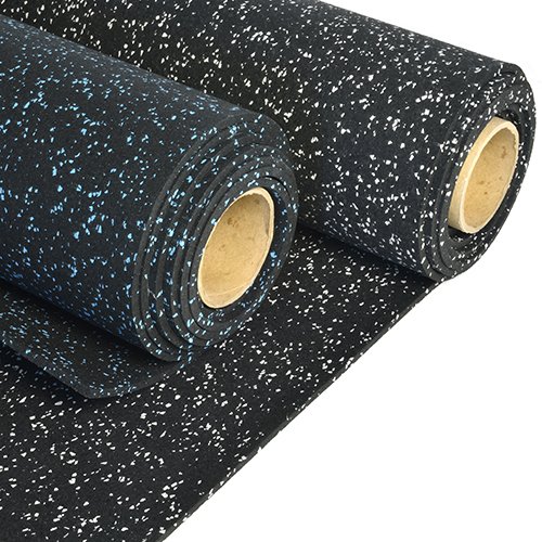 gray and blue color fleck rubber roll ends