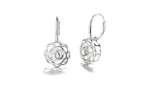 Leverback Rose Earrings with crystals from Swarovski - Multiple Options