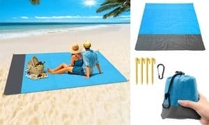 Oversized Lightweight Beach Mat Portable Picnic Blankets Sand Proof Mat 