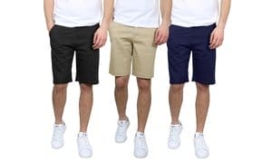 Men's 2-Pack Cotton Stretch Slim Fit Chino Shorts (Sizes, 28-44)