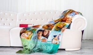 Up to 94% Off Personalized Photo Blankets from ✰ Printerpix ✰