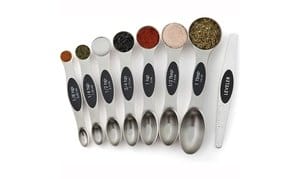  Magnetic Measuring Spoons Set, Dual Sided, Stainless Steel Set of 8