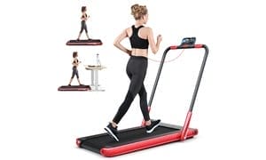 SuperFit 2.25HP 2 in 1 Foldable Treadmill With Remote Control