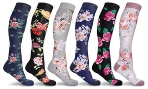 DCF Floral Compression Socks (6 Pairs)
