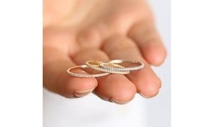 Micro Pave Eternity Crystal Band Ring