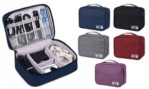 Electronics Accessories Organizer Travel Storage Hand Bag Cable USB Drive Case