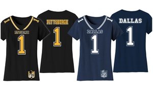 Women's Fitted Football Team Jersey T-Shirts (Plus Sizes Available)