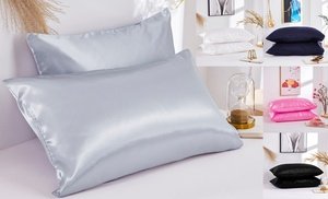 Soft Satin Silk Pillowcase Pi...