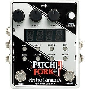 Electro-Harmonix Pitch Fork+ Polyphonic Pitch-Shifter Effects Pedal&nbsp;White&nbsp;