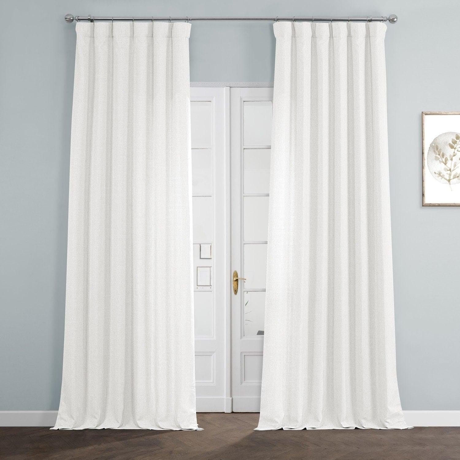 Image of Magnolia Off White Italian Faux Linen Curtain