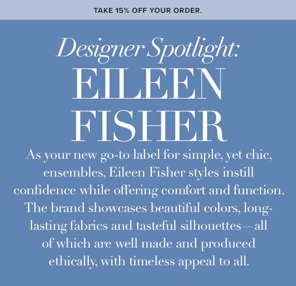 Designer Spotlight: Eileen Fisher