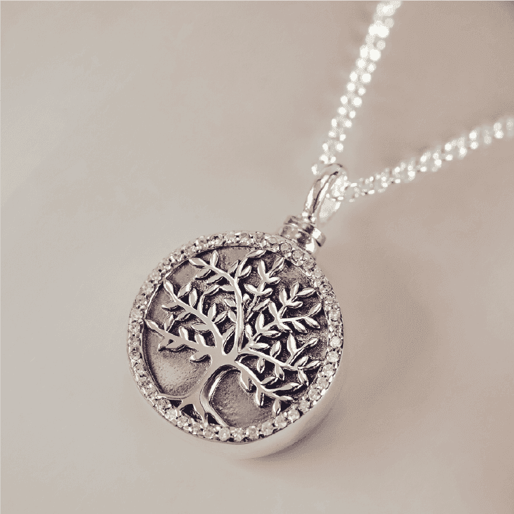 Cremation Ashes Family Tree Urn Necklace