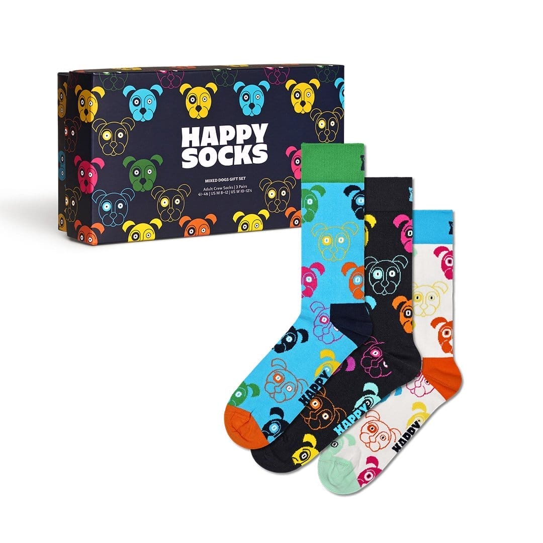 3-Pack Mixed Dog Socks Gift Set