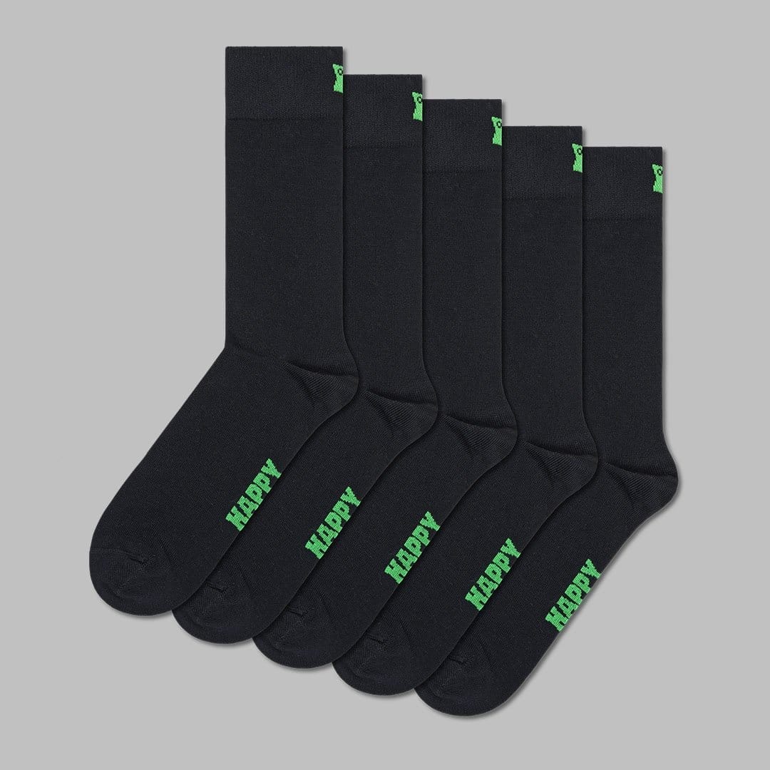 5-Pack Solid Socks
