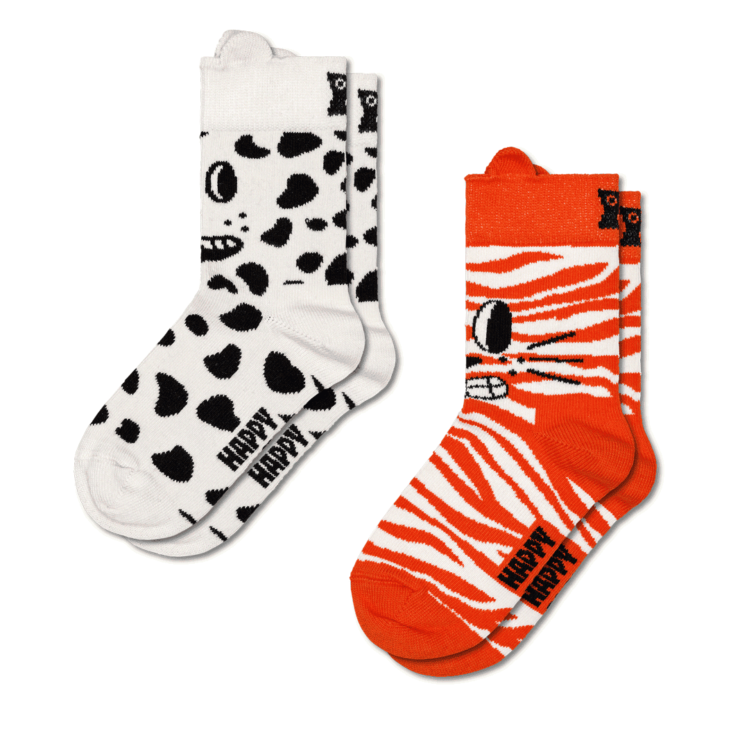 Kids 2-Pack Cat & Dog Socks