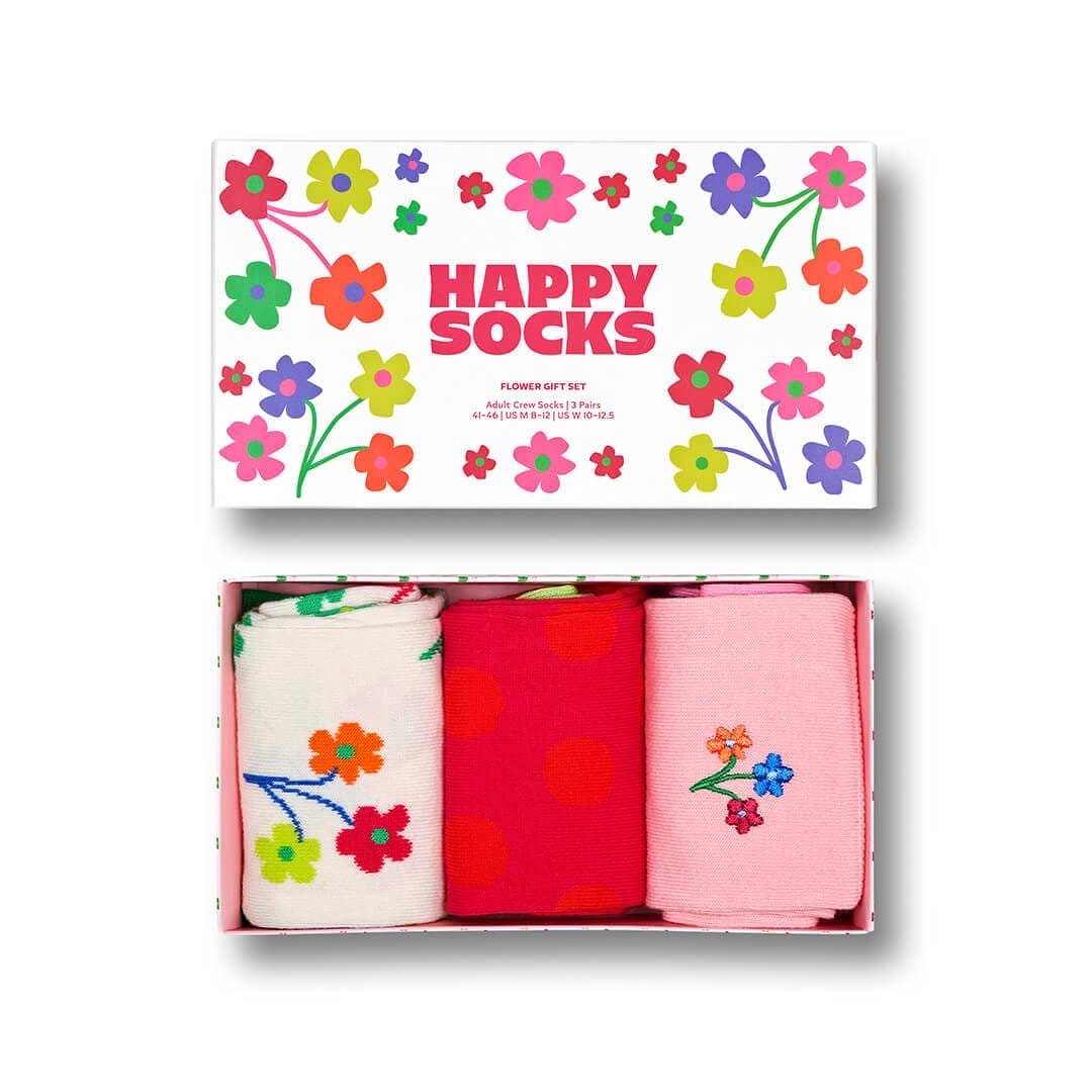 3-Pack Flower Socks Gift Set