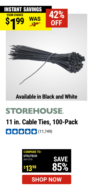 STOREHOUSE: 11 in. Cable Ties, 100-Pack