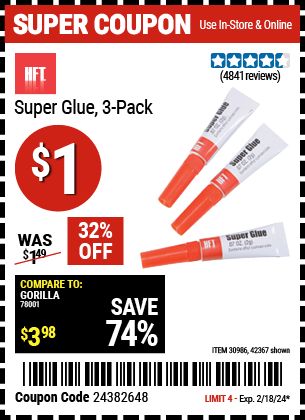 HFT: Super Glue, 3 Pack