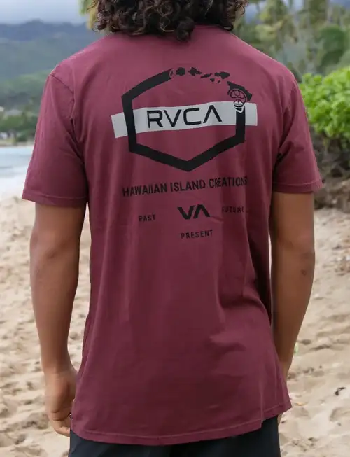 RVCA x HIC Tri Balance Tee- Maroon