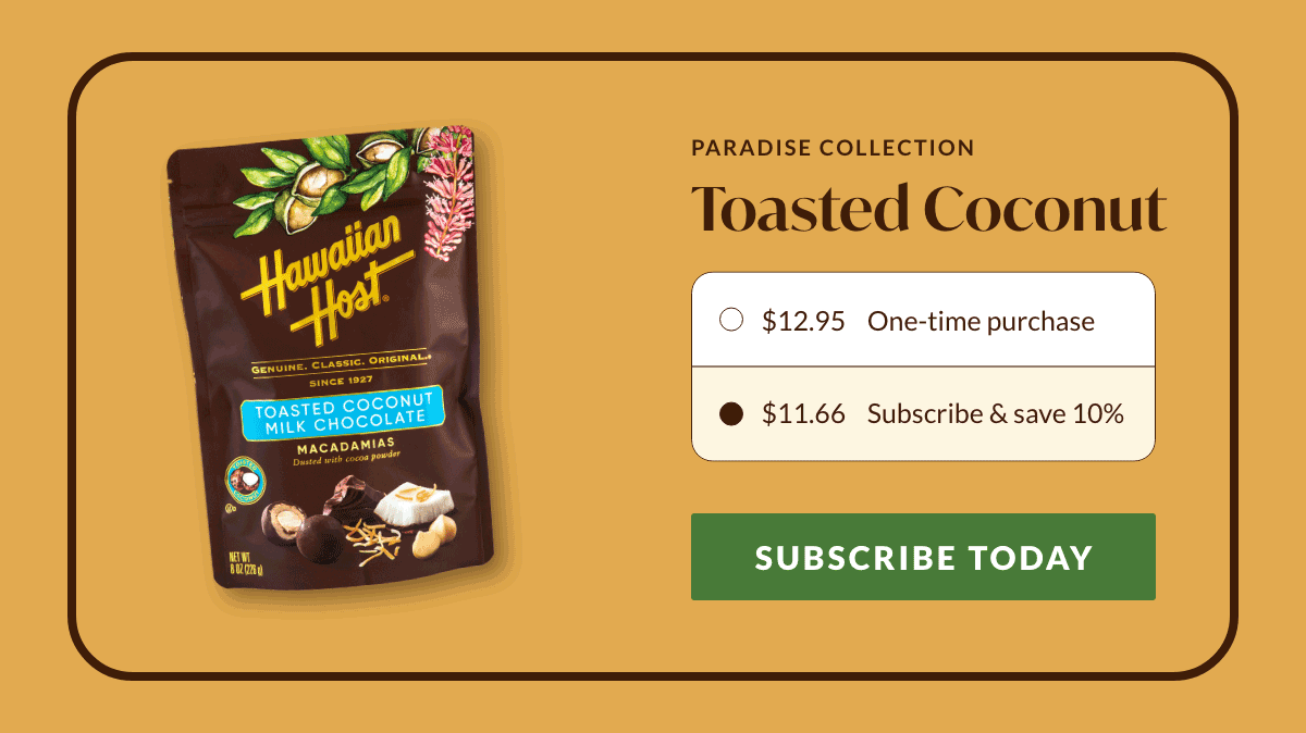 Save 10% On Paradise Collection Toasted Coconut