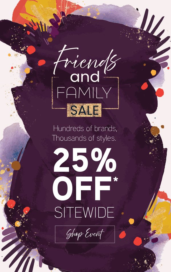 F1 25% off Friends & Family