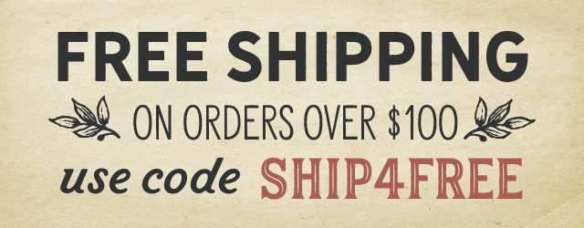 Free Shipping On Orders Over \\$100 - Use Code: SHIP4FREE