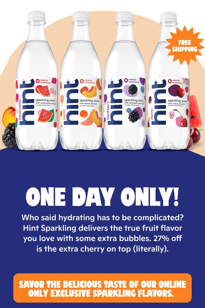 One Day Only! Who said hydrating has to be complicated? 27% off is the extra cherry on top.