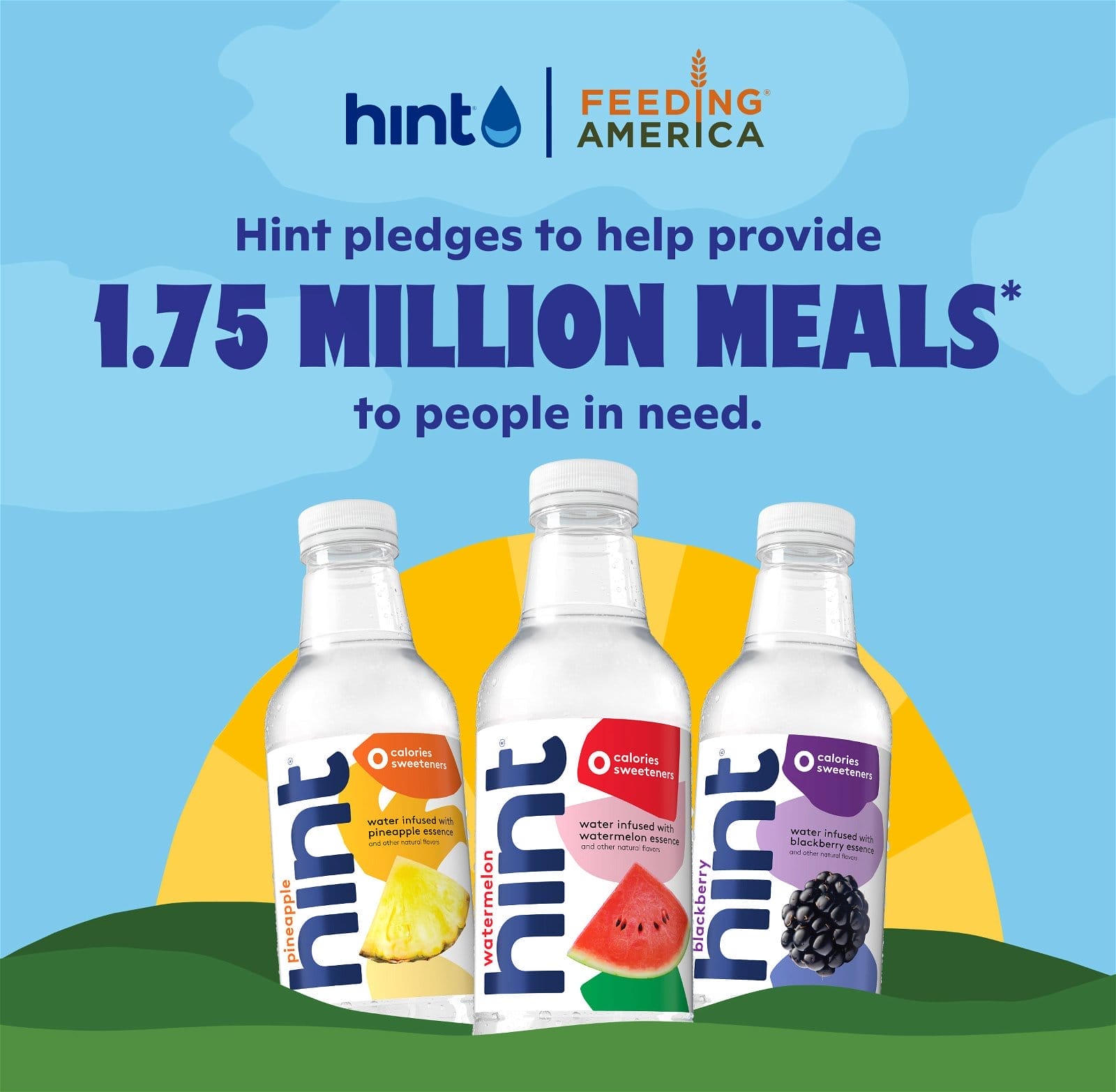Hint pledges to help provide 1.75 million meals to people in need