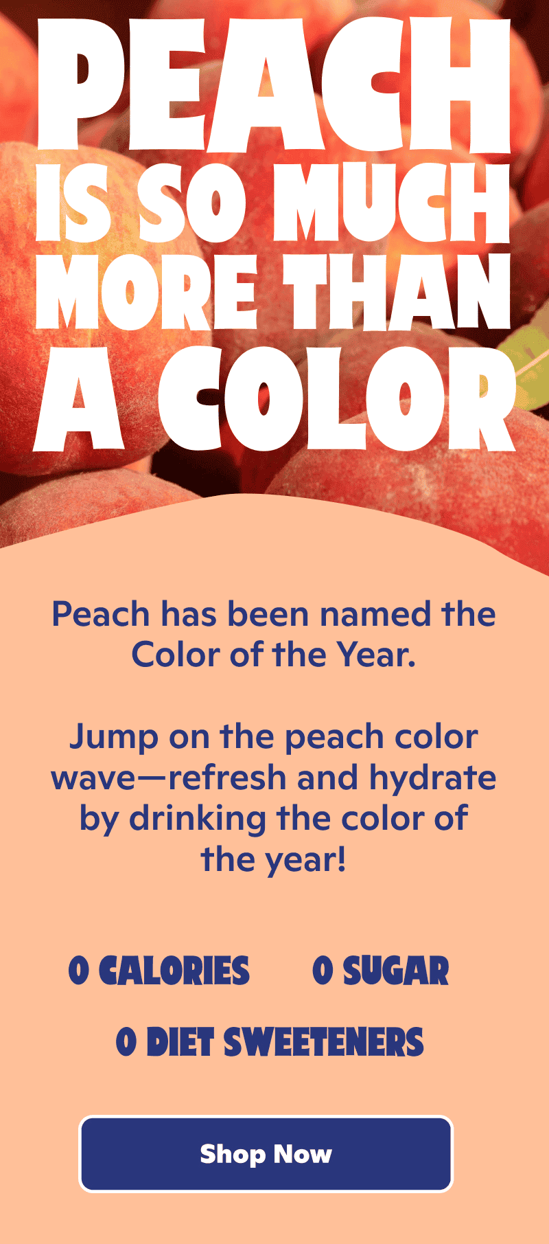 Peach is so much more than just a color. Jump on the peach color wave by drinking the color of the year!