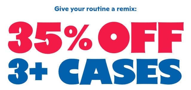 Give your routine a remix: 35% off 3+ cases