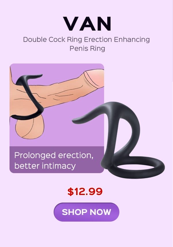 VAN Double Cock Ring Erection Enhancing Penis Ring