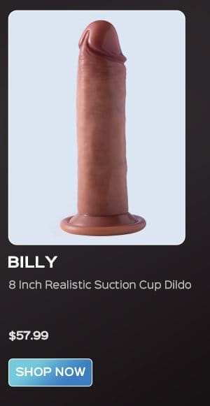 BILLY 8 Inch Realistic Suction Cup Dildo