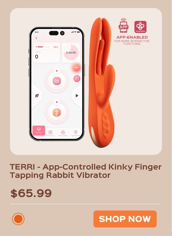 TERRI App-Controlled Kinky Finger Tapping Rabbit Vibrator