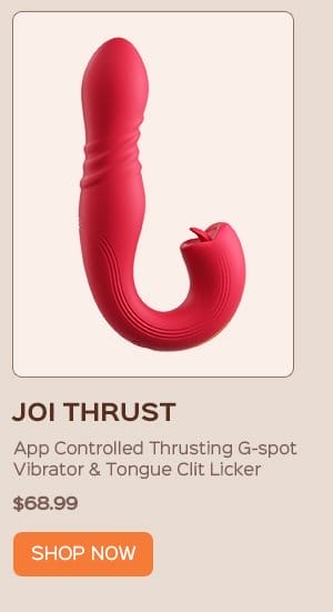 JOI THRUST App Controlled Thrusting G-spot Vibrator & Tongue Clit Licker