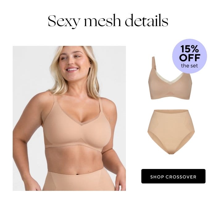Sexy mesh details | 15% OFF the set | SHOP CROSSOVER 