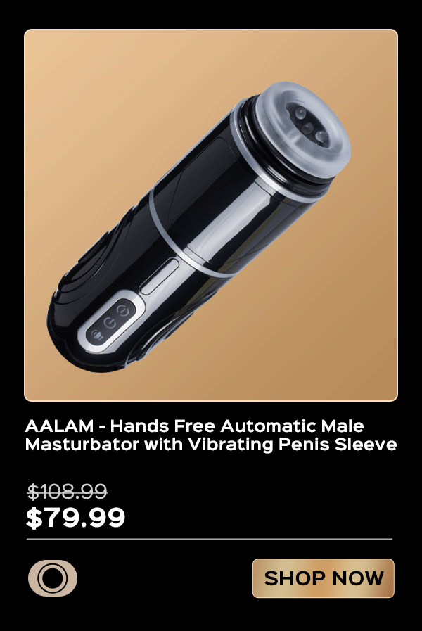 AALAM Hands Free Automatic Male Masturbator with Vibrating Penis Sleeve