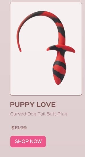 PUPPY LOVE Curved Dog Tail Butt Plug