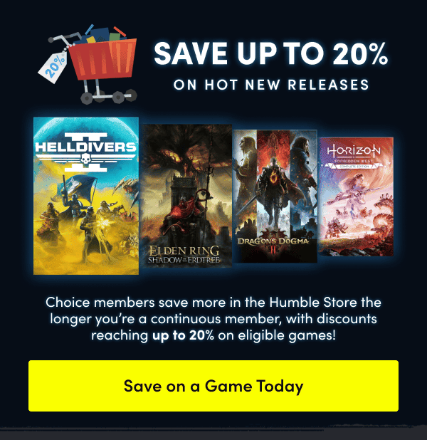 Save up to 20% on thousands of games in our store 