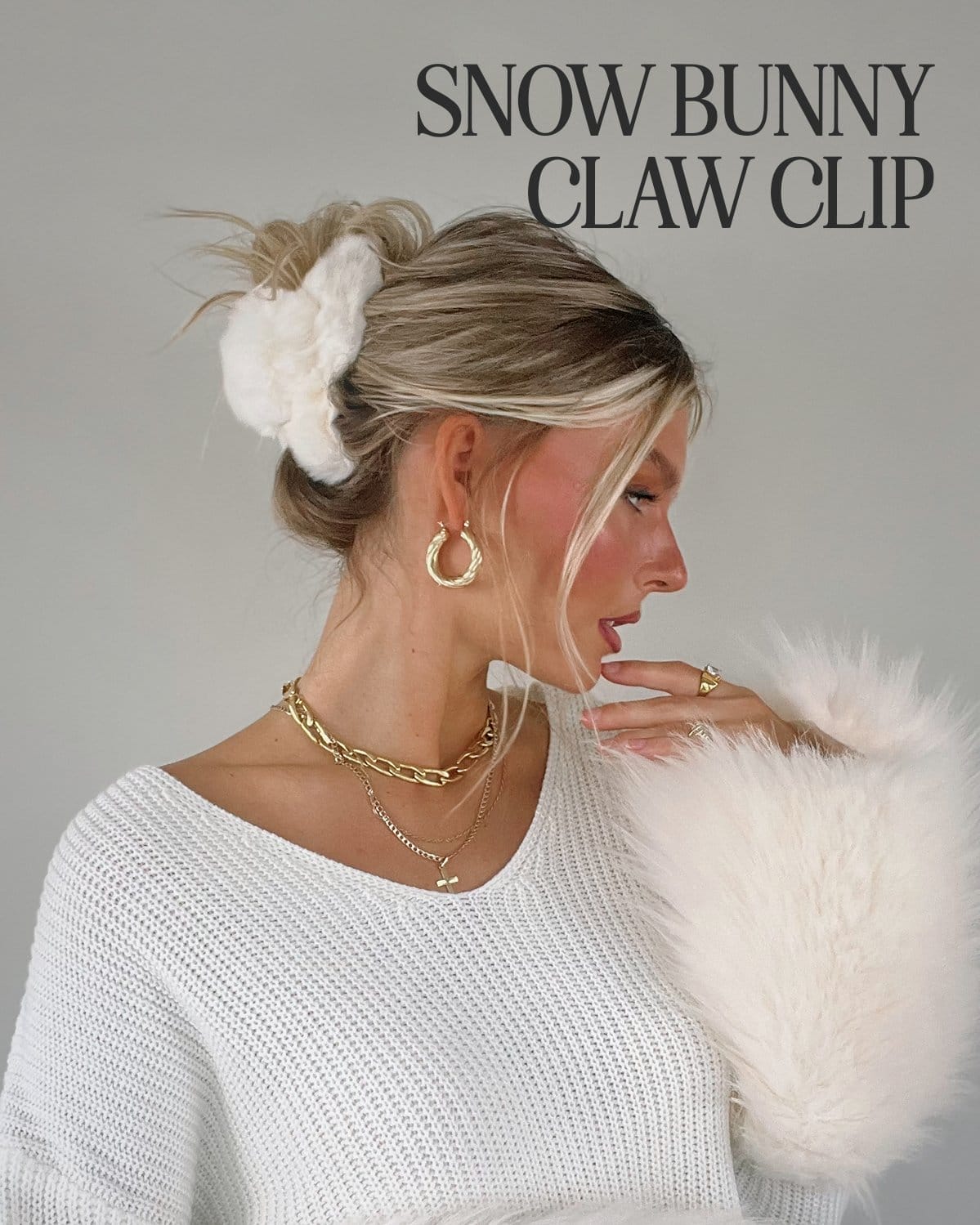 snow bunny claw clip