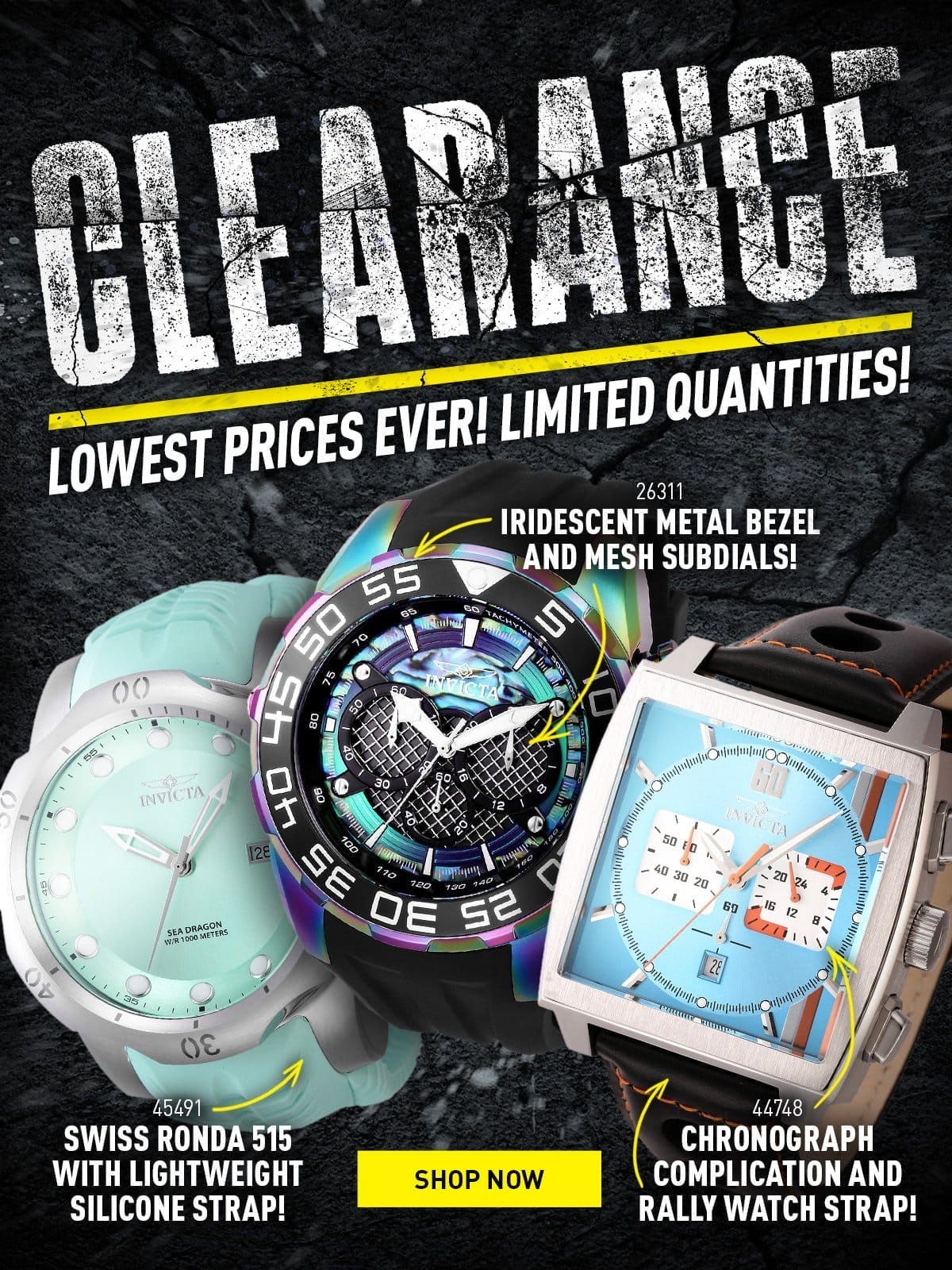 Clearance - Lowest prices ever! Limited quantities!