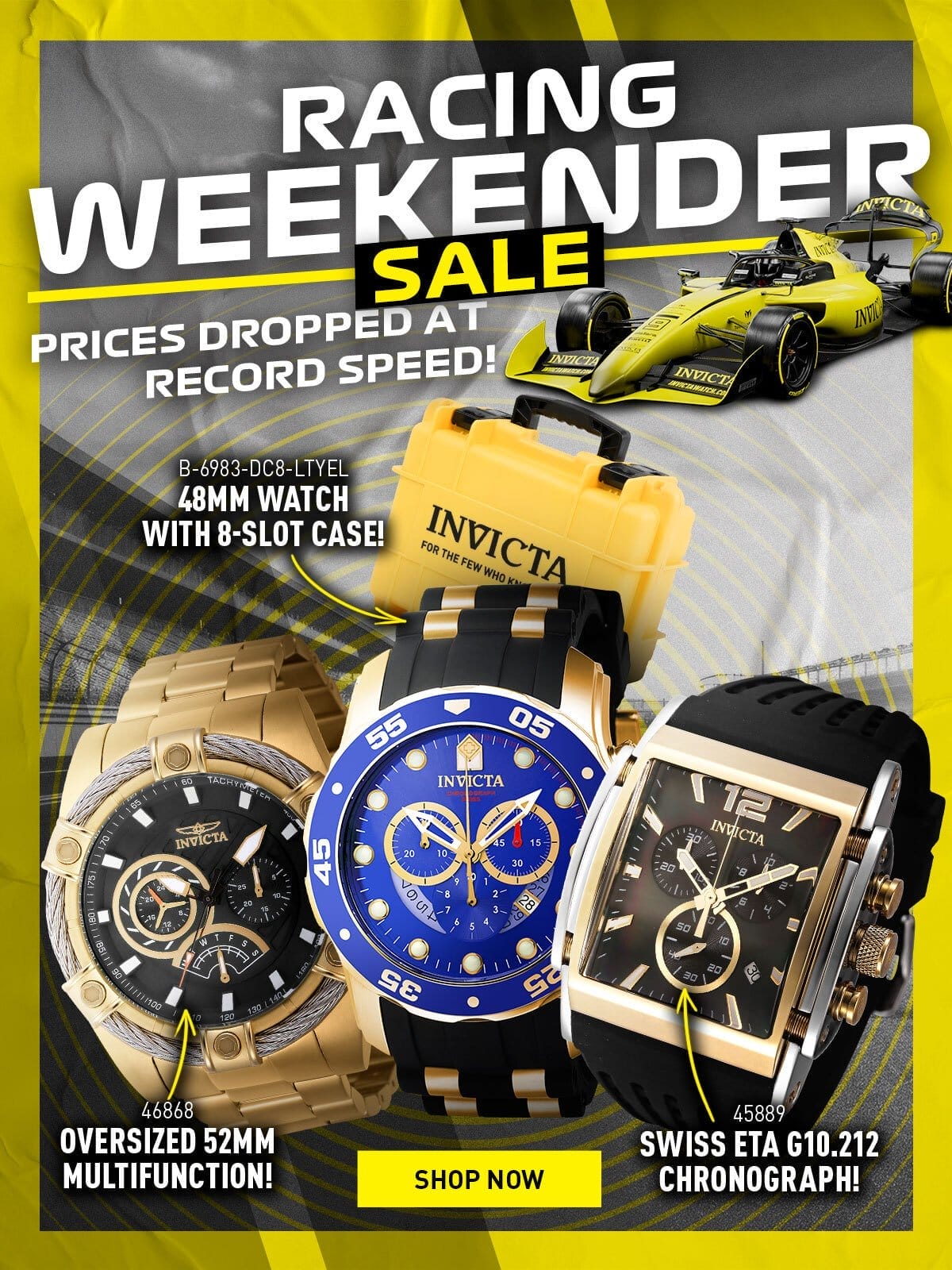 Racing Weekender Sale - Prices dropped at record speed!
