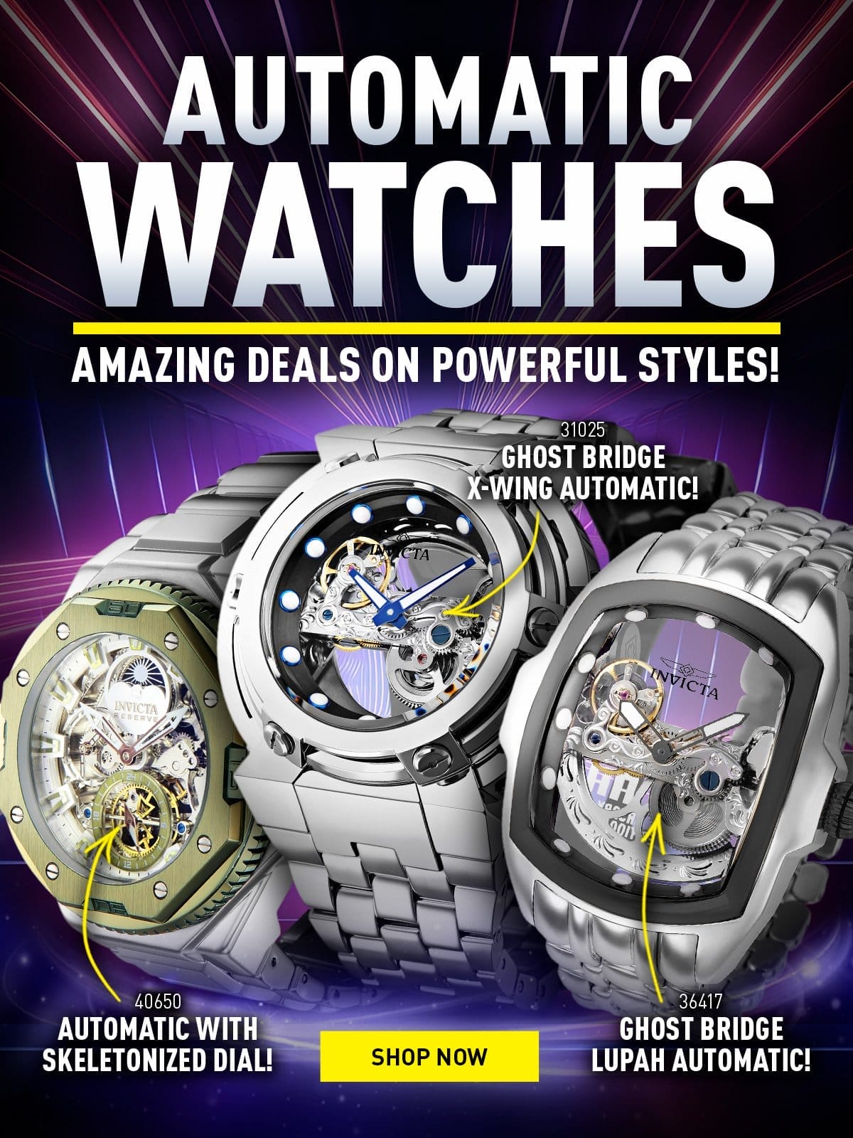 Automatic Watches - Amazing deals on powerful styles!